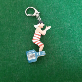 Porte-Clés PVC POLYCHROME Dupond Baigneur H. 9cm + chaîne et mousqueton- Moulinsart -2011 -