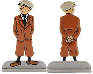 Figurine Tintin Relief  en métal peinte à la main – L’oreille cassée – Moulinsart 2010 –
