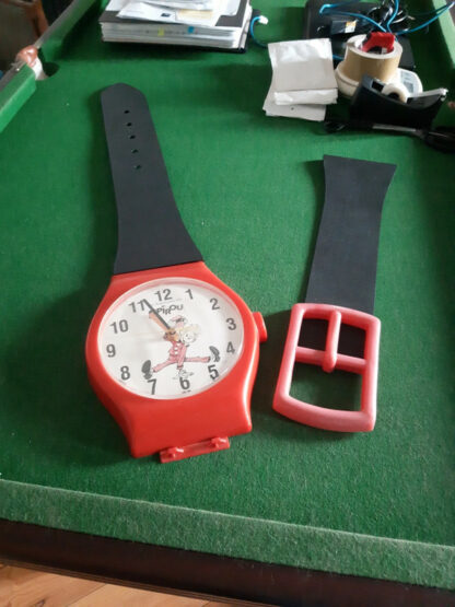 Montre Géante Murale Spirou - Objet publicitaire - Taille 132 cm - Dupuis 1993 - TF1 - – Image 2