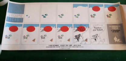 Hergé - Sérigraphie Création de la couverture Tintin au Tibet - Limitée à 1500 ex. - 1987 -