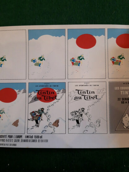 Hergé - Sérigraphie Création de la couverture Tintin au Tibet - Limitée à 1500 ex. - 1987 - – Image 4